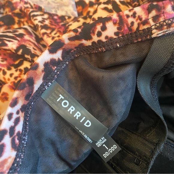 Torrid • Animal Print One-Piece Babydoll Swimsuit • Size 1X 14/16 • Like new!! - Picture 9 of 9
